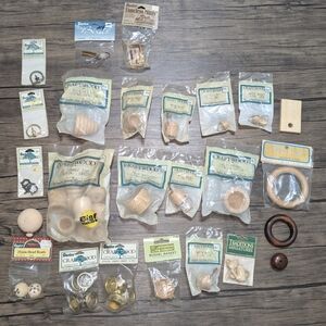 Darice Craftwood Lot Water Barrels Buckets Candle Cups & Rings & Mini Bird Lot